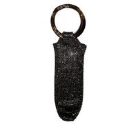 Generico Bolsa de vino, Rhinestone Mesh Pouch With Handle - Delicate Wine Bottle Pouch - Food Service Equipment & Supplies For Champagne Celebration Party Wedding Picnic Dinner Travel Holiday, Negro