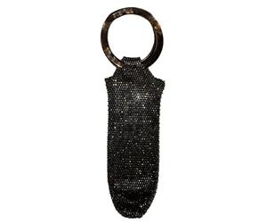 Generico Bolsa de vino, Rhinestone Mesh Pouch With Handle - Delicate Wine Bottle Pouch - Food Service Equipment & Supplies For Champagne Celebration Party Wedding Picnic Dinner Travel Holiday, Negro