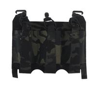 Genérico Bolsa Elástica Táctica Triple con G-Hooks, Panel Frontal Chaleco Funda Portaobjetos para Cosplay Deporte(BKMC)