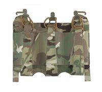 Genérico Bolsa Elástica Táctica Triple con G-Hooks, Panel Frontal Chaleco Funda Portaobjetos para Cosplay Deporte(MC)