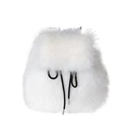 Genérico Bolsa Esponjosa Mochila de piel sintética for mujer, y de gran capacidad, con cierre magnético y solapa con cordón ajustable. Ideal for uso diario informal.(Whtie)