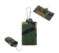 Genérico Bolsa Llave Silenciosa Organizador Tela Compuesta Compacto, Estuche Anti Ruido para Airsoft Paintball Ciclismo Deporte(Green1,2 Pack)