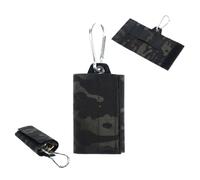 Genérico Bolsa Llave Silenciosa Organizador Tela Compuesta Compacto, Estuche Anti Ruido para Airsoft Paintball Ciclismo Deporte(Black1,1 Pack)