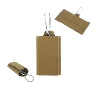 Genérico Bolsa Llave Silenciosa Organizador Tela Compuesta Compacto, Estuche Anti Ruido para Airsoft Paintball Ciclismo Deporte(Brown,2 Pack)