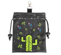 Generico Bolsa para objetos de de golf - 17 x 15 x 1 cm 6,69 x 5,91 x 0,39 pulgadas Clip para guardar bolas de PU con cordón | portátil de golf para bolas, camisetas, marcadores, del