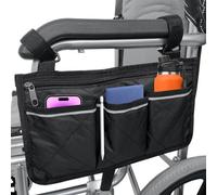 Genérico Bolsa para Silla de Ruedas - Multifuncional Saco Silla de Ruedas y Bolso Carro Bebe con 4 Bolsillos Separados, Bolsa para Andador Ancianos