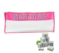 Genérico Bolsa Portátil para Mahjong | Estuche Transparente Portátil para Fichas De Mahjong,Organizador para Hogar Viaje Camping Picnic Adultos Adolescentes Reuniones