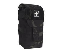 Genérico Bolsa Primeros Auxilios Táctica Saco Médico Vertical, Diseño Desmontable Cortado Láser MOLLE para Cosplay Deporte Campo(MCBK)