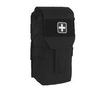 Genérico Bolsa Primeros Auxilios Táctica Saco Médico Vertical, Diseño Desmontable Cortado Láser MOLLE para Cosplay Deporte Campo(BLK)