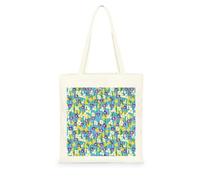 Genérico Bolsa Tote Bag 35X38Cm Flores Silvestres Bolsa Tela Para Pintar Estampada Bolsas De Con Algodon Asas Blanca Por Niñas Y Mujeres Lienzo Bolsas Eco, Lavadora, Compras, Vacaciones, Trabajo