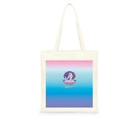 Genérico Bolsa Tote Bag 35X38Cm Gradiente Bolsa Tela Para Pintar Estampada Bolsas De Con Algodon Asas Blanca Por Niñas Y Mujeres Lienzo Bolsas Eco, Lavadora, Compras, Vacaciones, Trabajo