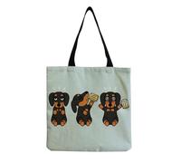 Genérico Bolsa Tote Bag 38X40Cm Cerveza Para Perros Bolsa Tela Para Pintar Estampada Bolsas De Con Algodon Asas Por Mujeres Reutilizable Lienzo Bolsaspara Playa, Viaje, Escuela Y Uso Diario