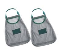 Genérico Bolsas Colgantes de Red para Guardar Verduras y Ajos, 2 Piezas Ventiladas Reutilizables, Ideales para Almacenamiento en Cocina y Despensa
