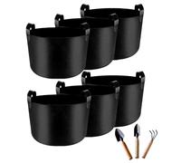 Genérico Bolsas De Cultivo para Plantas,Lavable y Resistente Incluye 3 Pala,para Cultivar Hortalizas en Jardín - para Zanahorias, Fresas, Balcones, Jardín, Paisajismo E Invernaderos para El Hogar