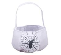 Generico Bolsas De Dulces De Halloween | Bolsas Portátiles De Tela No Tejida Con Asas,Cesta De Miedo De Gran Capacidad Para Adultos Y Niños, White Spider Web, riferimento alla descrizione