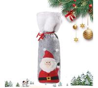Genérico Bolsas De Vino De Tela Navideñas | Decoración con Cordón para Fiestas - para Botella De Vino para Navidad,para Bodas Viajes Fiestas Año Nuevo Reuniones Familiares