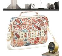 Genérico Bolsas Para Biblias Para Mujeres,Bolso Tote Protector Con Correa Ajustable Y Letras De Felpa | Portabiblias Con Estampado De Flores Y Asa - para Mujeres Profesoras Reunión de Oración