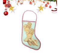 Generico Bolsas para calcetines de Navidad de malla, bolsas para calcetines de Navidad, decoraciones para calcetines de Navidad para caramelos - Calcetines largos Decoración para árbol de Navidad para