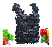 Generico Bolsas para la compra y para las compras | Bolsa lavable y plegable - Bolsas para la compra de alimentos - Para viajeros, viajes, camping, cocina, y picnics, Negro , riferimento
