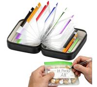 Genérico Bolsas Pastillas Viaje - Organizador Medicamentos Impermeable A8 Kit | Almacenamiento Portátil Silicona | Incluye 14 Bolsitas De Colores Reutilizables Cremallera Suplementos Tabletas