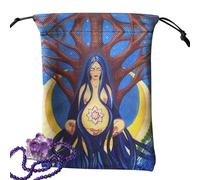 Genérico Bolsas Y Saquitos Para Tarot | Organizador Para Cartas Con Bolsillos De Almacenamiento - Para Principiantes En Adivinación, Halloween Y Niños