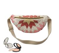 Genérico Bolso Acolchado | de Almacenamiento Portátil Hecha a Mano | Bolso de Hombro de Tela Bohemia Estilo Vintage - para Senderismo Ciclismo Deportes Acampada Picnic Mujeres y Niñas