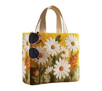 Generico Bolso acolchado | Gran capacidad y ligera | Tote Bag acolchado para mujer | Para Comisiones Trabajo Compras Boda Vacaciones Playa Picnic Gimnasio, Flores., riferimento