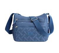 Genérico Bolso bandolera casual multibolsillos para mujer bolso de hombro bolso para uso diario Portatarjetas de visita, azul, Talla única
