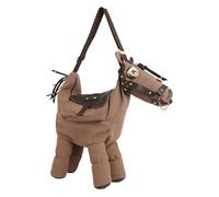 Generico Bolso bandolera de piel sintética con forma de caballo, de viaje a hombro, con correa ajustable, para salidas de fin de semana, compras, viajes, escuela y desplazamiento