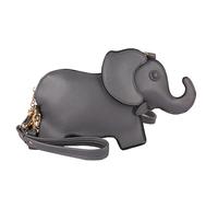 Genérico Bolso Bandolera Elefante Divertido Para Mini Teléfono Móvil Lindo Y Elegante Diario, gris, Taille unique
