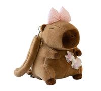 Genérico Bolso Capibara - Bolso Suave para Libros | Mochila de Animal de Peluche - para Niñas Niños Escuela Camping Viaje Picnic Cumpleaños