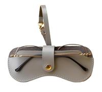 Genérico Bolso De Anteojos | portátil para Gafas de Sol | Soporte para Gafas de Cuero PU | Estuche Blando con Correa para Pulsera | Organizador de Transporte al Aire Libre | Protectora práctic