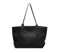 Genérico bolso de cuero tejido para mujer, ligero plegable, bolso de mano, para compras, oficina, viaje, piscina, vacaciones, Negro , Se référer au descriptif