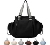 Genérico Bolso de diario Emma&Kate, mochila de gran capacidad (2026), organizador de viaje ligero con bolsillos, bandolera, para viajes y trabajo.,Black