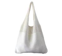 Genérico Bolso de hombro de crochet de algodón - Bolso de señoras de lujo de elástica, de hombro de ganchillo de algodón de viaje de playa