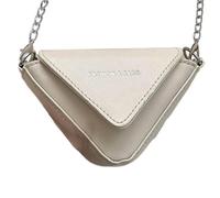 Genérico Bolso de hombro en la, bolso de de cuero - Pequeña cadena de embrague Triángulo de bolso con forma de - Fanny Pack Shoulder Bag para mujeres, niñas, novia, hermana