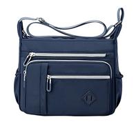 Genérico Bolso De Hombro Para Mujer Bolso Amplio Con Múltiples Bolsillos Bolso Cruzado Para Mujer Bolso De Mano A La Bolso Con Asa Superior (Dark Blue One Size)