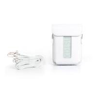 Genérico Bolso de Hombro Vintage de PU para instax Mini Link 3-Estuche de Almacenamiento a Prueba de caídas (Blanco)