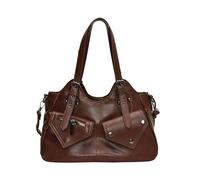 Genérico Bolso de mano para mujer de bolso mano para Les Cours Lycee City Bag hombro mujer el trabajo y los viajes (Coffee One Size)