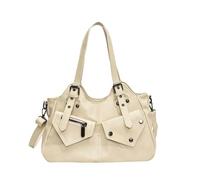 Genérico Bolso de mano para mujer de bolso mano para Les Cours Lycee City Bag hombro mujer el trabajo y los viajes (White One Size)