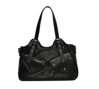 Genérico Bolso de mano para mujer de bolso mano para Les Cours Lycee City Bag hombro mujer el trabajo y los viajes (Black One Size)