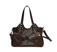 Genérico Bolso de mano para mujer de bolso mano para Les Cours Lycee City Bag hombro mujer el trabajo y los viajes (Brown One Size)