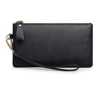 Generico Bolso de mano para mujer, pequeño monedero con correa de muñeca, bloqueo RFID, bolsos Clutch, Negro , Come illustrato, Retro