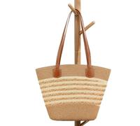Genérico Bolso De Paja | Tejido Grande Verano | De Hombro Paja Tote Playa,Para Playa, Aire Libre, Citas, Viajes, Vacaciones, Piscina, Oficina, Universidad, Cumpleaños Y Días Festivos