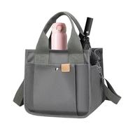 Generico Bolso de para mujer con asa, bolso de hombro con correa para el hombro, para el trabajo, la escuela, viajes al aire libre, pícnic, ir de compras, Gris, riferimento alla descrizione