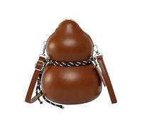Generico Bolso de piel sintética Calabash Sling Handbag, Vintage Carry Purse, Retro Style Crossbodyy Storage Accessory | Curved Silhouette for School Gym Travel Work Office Commuting Daily