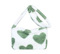 Genérico Bolso Hombro Peluche - Poliéster 13.8x7.9x5.1in | Tote esponjoso suave, bolso con cremallera correa, invierno tierna para uso diario, compras, salidas casuales, San Valentín