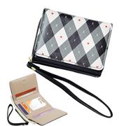 Genérico Bolso Infantil, Cartera Plegable Corta, con Múltiples Ranuras para Tarjetas Y Diseño De Cuadros Plegable, para Regalos de Cumpleaños y Fiestas Mujeres Jóvenes y Adultas
