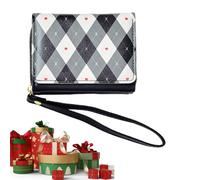 Genérico Bolso Infantil | Monedero Pequeño con Diseño Adorable | Gran Capacidad Múltiples Ranuras para Tarjetas Bolso A Cuadros | para Viajes Cumpleaños Y Mujeres Adultas