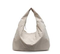 Genérico Bolso Luna Lush de Maison Ginza, bolso vintage, bolso de hombro grande de nailon for hombre y mujer, ideal for viajes, trabajo y negocios.(Light Gray)